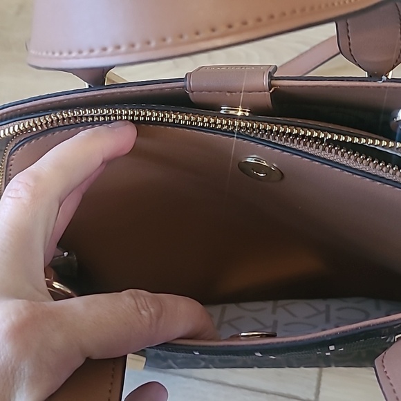 Calvin Klein Black and Brown Satchel - Picture 9 of 12